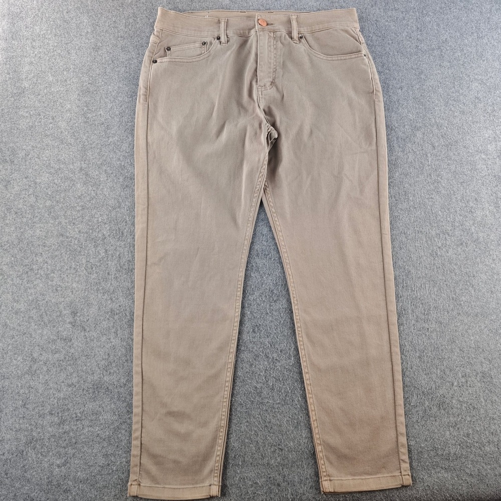Mugsy Bucks Taper Stretch Khaki Jeans Mens 34x30 Tan FLX8NTBR-34X30